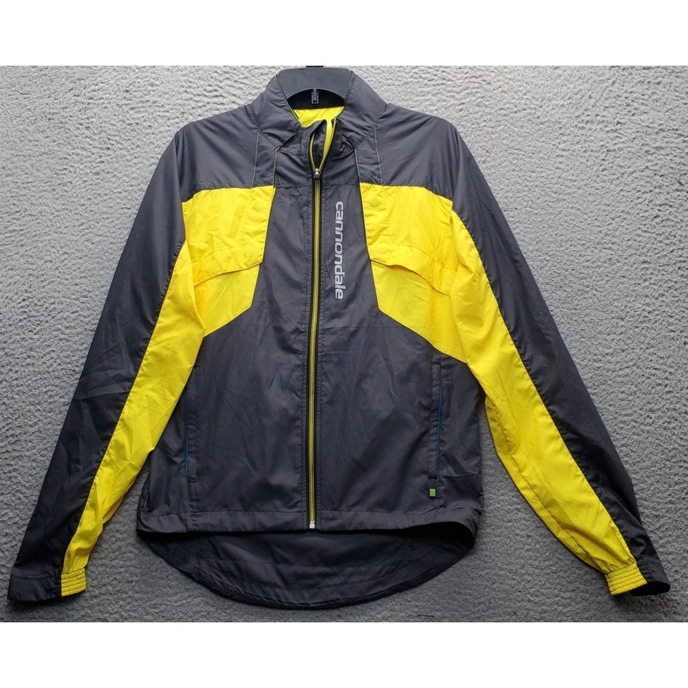 Cannondale Cycling Windbreaker Jacket Mens M Multi Vented High Low Full Zip EUC